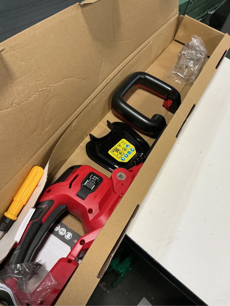 Condition photo showing Good Condition for 22" cordless hedge trimmer for milwaukee m18 battery (tool only), 4.2lbs lightweight bush trimmer with dual-action blade & reduced vibration, 3/5" cut capacity shrub clippers for yard