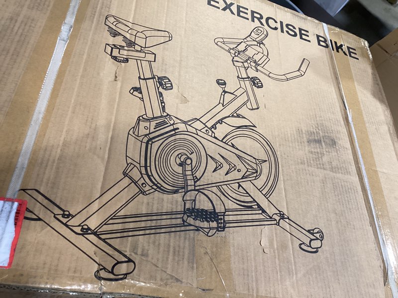Condition photo showing Good Condition for relife rebuild your life exercise bike stationary for home indoor,cycling bike with silent belt drive for home cardio,brake pad resistance with djustable & comfort seat/pad holder/lcd monitor.