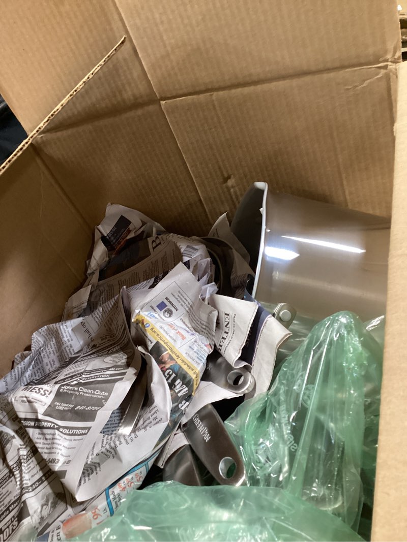 Condition photo showing Good Condition for greenpan venice pro tri-ply stainless steel healthy ceramic nonstick, 16 piece cookware pots and pans set, pfas-free, multi clad, induction, dishwasher safe, oven & broiler safe,silver 16 piece cookware pots and pans set silver