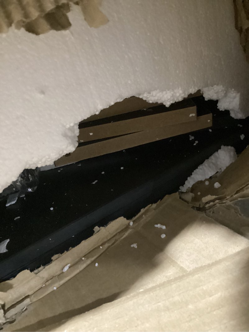 Condition photo showing Good Condition for Makeup Vanity Desk with Mirror and Lights, Vanity Desk with 8 Drawers & Storage Shelves, Vanity Table with Power Outlet, 3 Color Modes & Adjustable Brightness Dressing Table, Bedroom,Black Black 15.75D*40-68W*55.91H