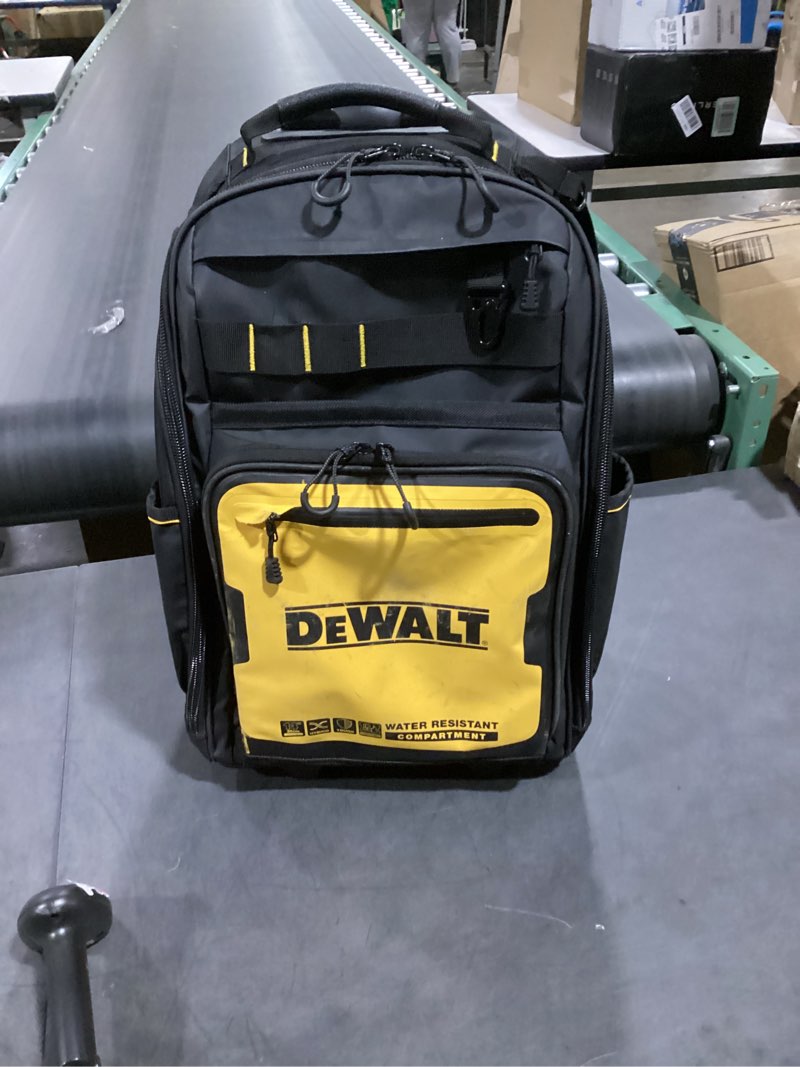 Condition photo showing As Is for dewalt pro backpack on wheels
