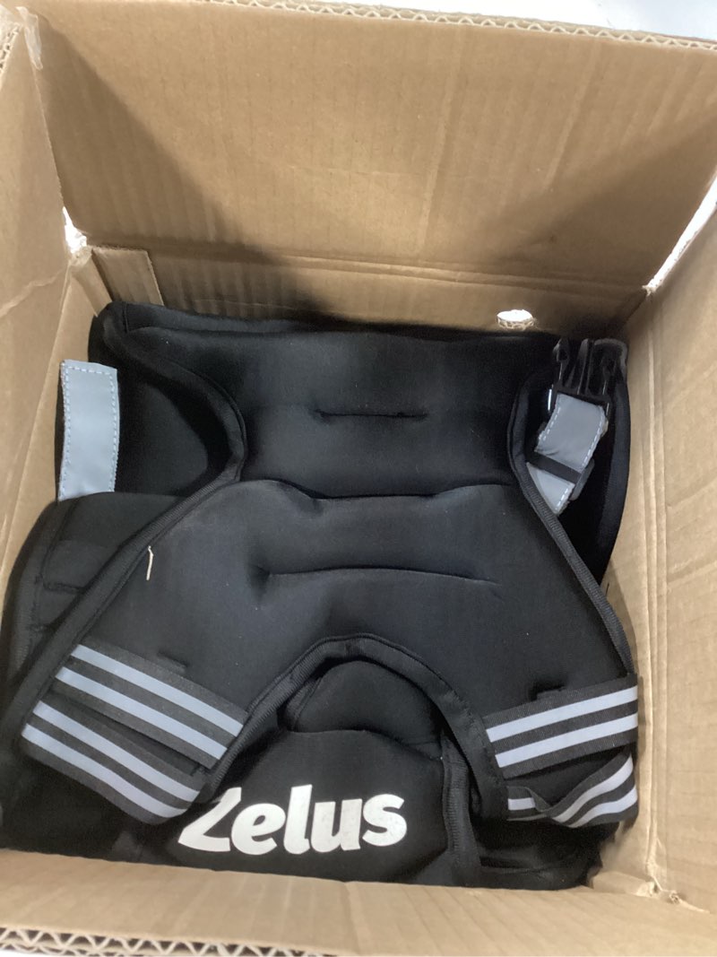 Condition photo showing Good Condition for ZELUS Weighted Vest for Men and Women | 4-10lb/11-20lb/20-32lb Vest with 6 Ironsand Weights for Home Workouts | Adjustable Body Weight Vest Exercise Set for Cardio and Strength Training 11-20 lb. Black