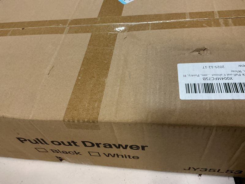 Condition photo showing New/Like New for 2pack pull out cabinet organizer, 21"deep, heavy duty full-extension slide out drawers for kitchen cabinet, roll out shelf storage with nano adhesive for pots, bathroom, pantry, home, white white 13.8"wide-21"deep (2pack?