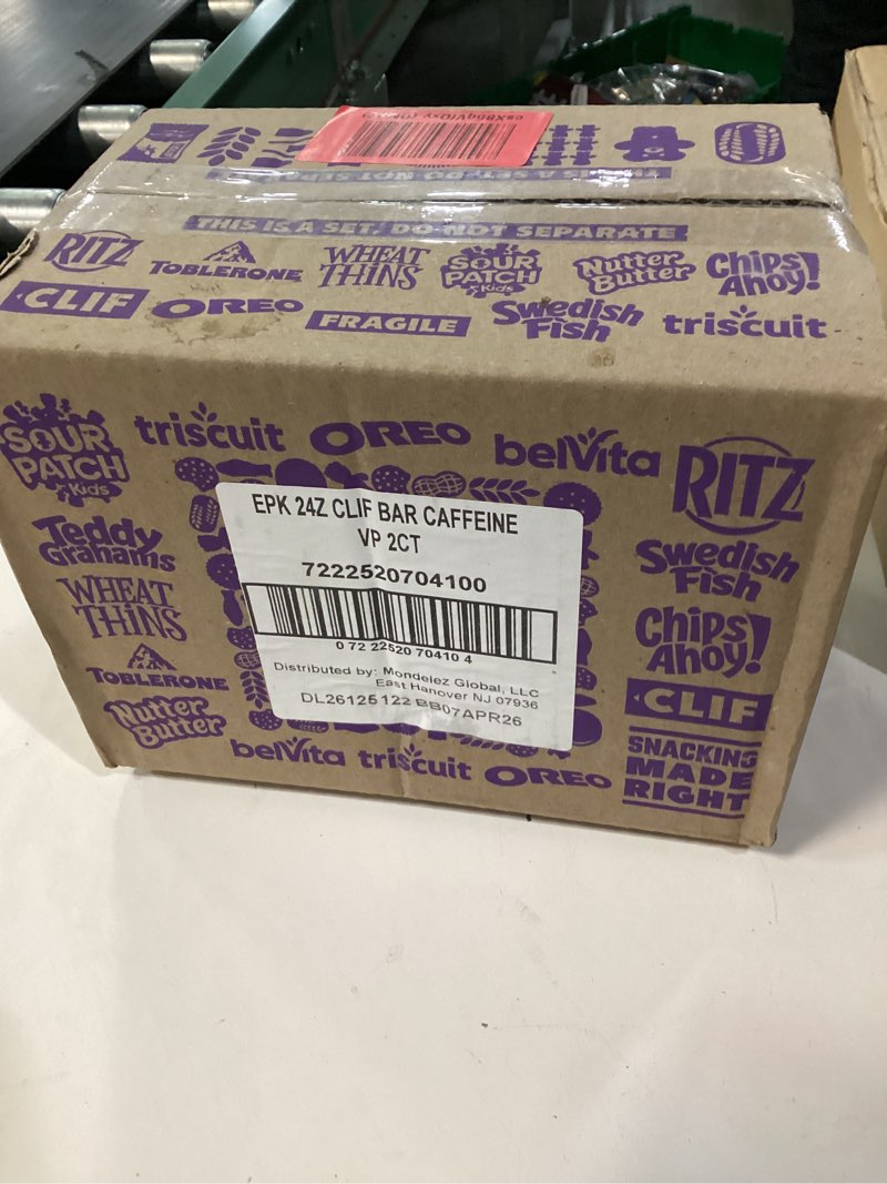 Condition photo showing New/Like New for (Best By 07/Apr/2026) CLIF BAR Caffeinated Collection - Energy Protein Bars - Caramel Chocolate Chip and Vanilla Almond - Variety Pack - Made with Organic Oats - Energy Bars - Non-GMO - (10 Pack)