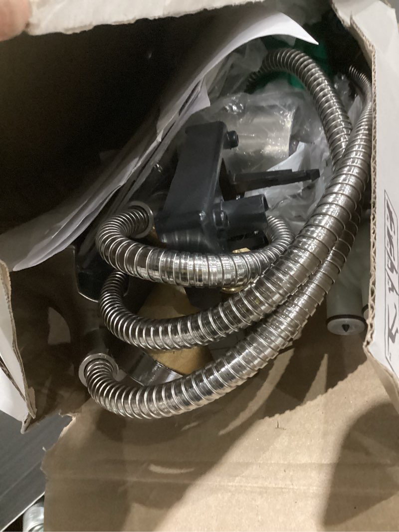 Condition photo showing As Is for Delta Vesna 14 Series Brushed Nickel Bathtub Shower Faucet Set with In2ition 2-in-1 Dual Shower Head with Handheld Spray Combo, Valve Trim Kit, SpotShield Brushed Nickel 144789-SP-I (Valve Included)