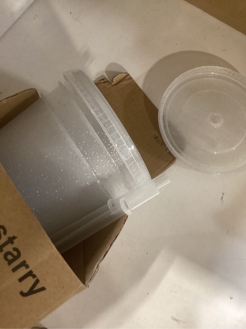 Condition photo showing Good Condition for suertestarry tumbler with straw and lid,water bottle iced coffee travel mug cup,reusable plastic cups,perfect for parties,birthdays… (white, 5pack) white 5pack