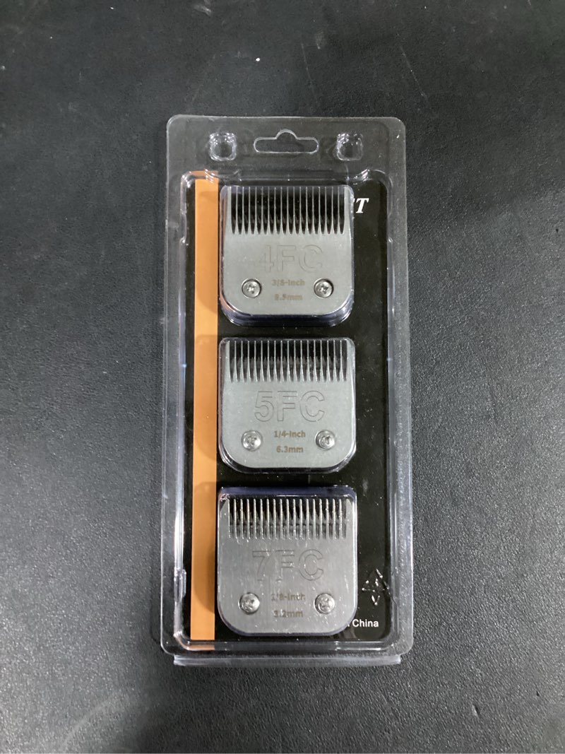 Condition photo showing New/Like New for Pet Dog Grooming Detachable Ceramic Blades Kit,Compatible with Andis,Oster A5,Wahl KM10 Clippers,Cut Length 1/8"(3.2mm) to 3/8" (9.5mm),7FC+5FC+4FC Medium 3-piece Set