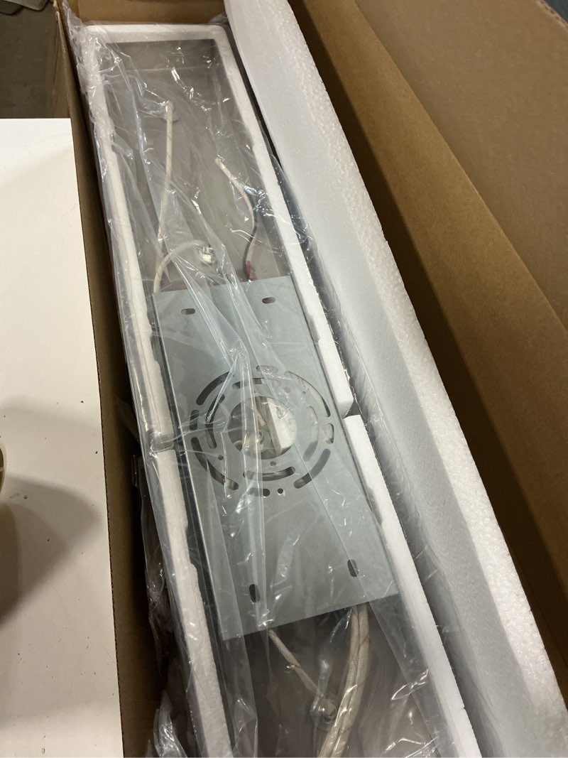 Condition photo showing As Is for ralbay chrome bathroom vanity lighting fixtures acrylic rotable 360° led modern bathroom vanity light over mirror (6000k white light) chrome-white light 34 inch