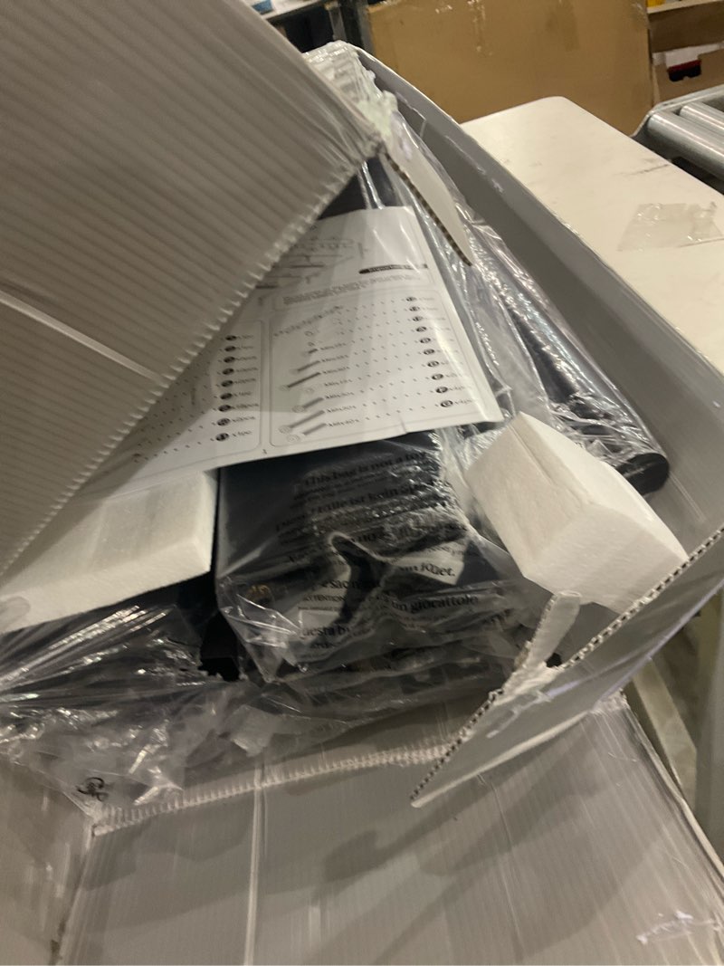 Condition photo showing New/Like New for 12 inches Full Size Bed Frame with Minimalist headboard,Metal Platform Base with Strong Metal Slats,Mattress Foundation for Under Bed Storage,Easy Assembly,Black Full 12 INCH