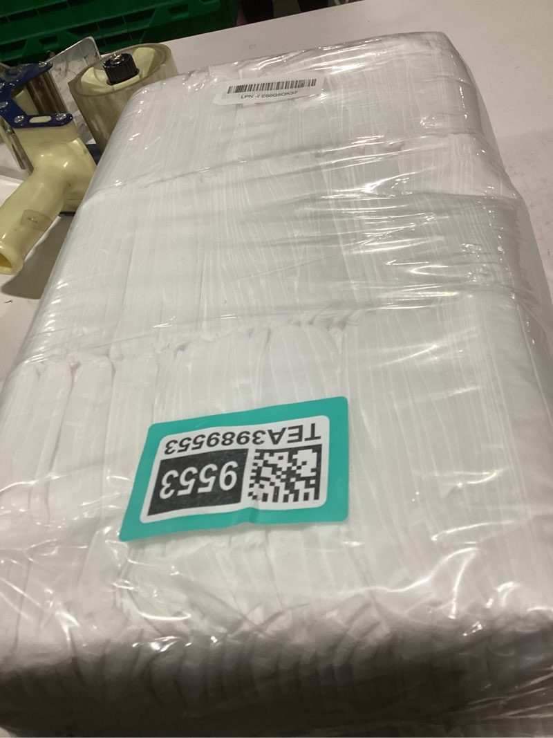 Condition photo showing As Is for disposable pillow case covers(pack of 100),bulk pillow cases for medical hospital travel,paper pillow cases disposable 21” width x 30”length (white)