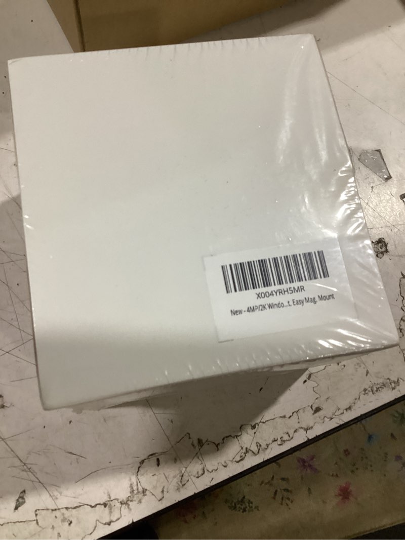 Condition photo showing New/Like New for 4mp/2k window camera for home security, 2pack no drill 5g&2.4g wifi indoor security cameras, outdoor monitoring thru glass, blacklight color night vision, 24/7 ai human detection, apt. easy mag. mount white 2pack white