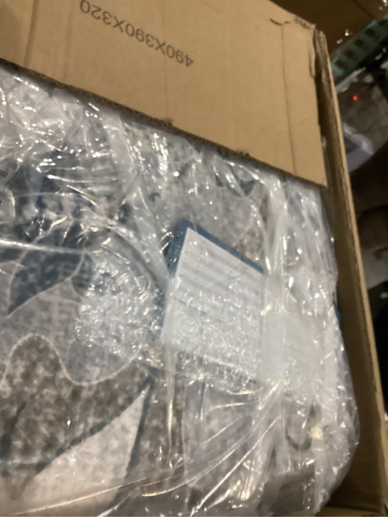 Condition photo showing Good Condition for Area Rugs 9'x12' Washable Non-Slip, Floral Vintage Distress Print Pattern Medallion Carpet for Living Room Bedroom Dining Room, Light Blue Navy Beige Gray White Blue/White/Gray/Purple 9' x 12' (Rectangular)