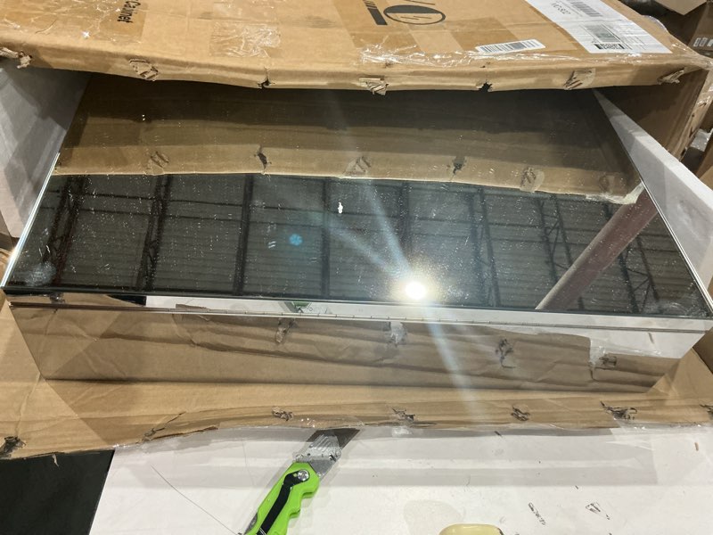 Condition photo showing Good Condition for movo medicine cabinet mirror,18 inch x 24 inch frameless mirror medicine cabinets for bathroom,surface mount bathroom medicine cabinet with mirror 5.1"d x 18"w x 24"h silver( 18in x 24in)