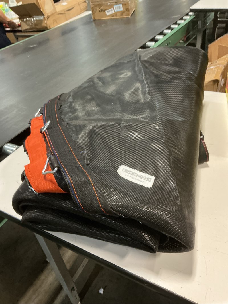 Condition photo showing Good Condition for Trampoline Mat, Fits for 14 ft Frame, with 72 V-Rings Fits 5.5 inch Springs, Trampoline Mat Replacement(Mat Dia:150in), Reinforce, UV-Resistant, with Spring Hook and Gloves, Not Include Spring Only Fits 14 ft 72 5.5 inch Springs-150 inch Mat Only Fit 14 ft Trampoline 72 5.5 inch Springs Only Fits 14 ft 72 5.5 inch Springs-150 inch Mat