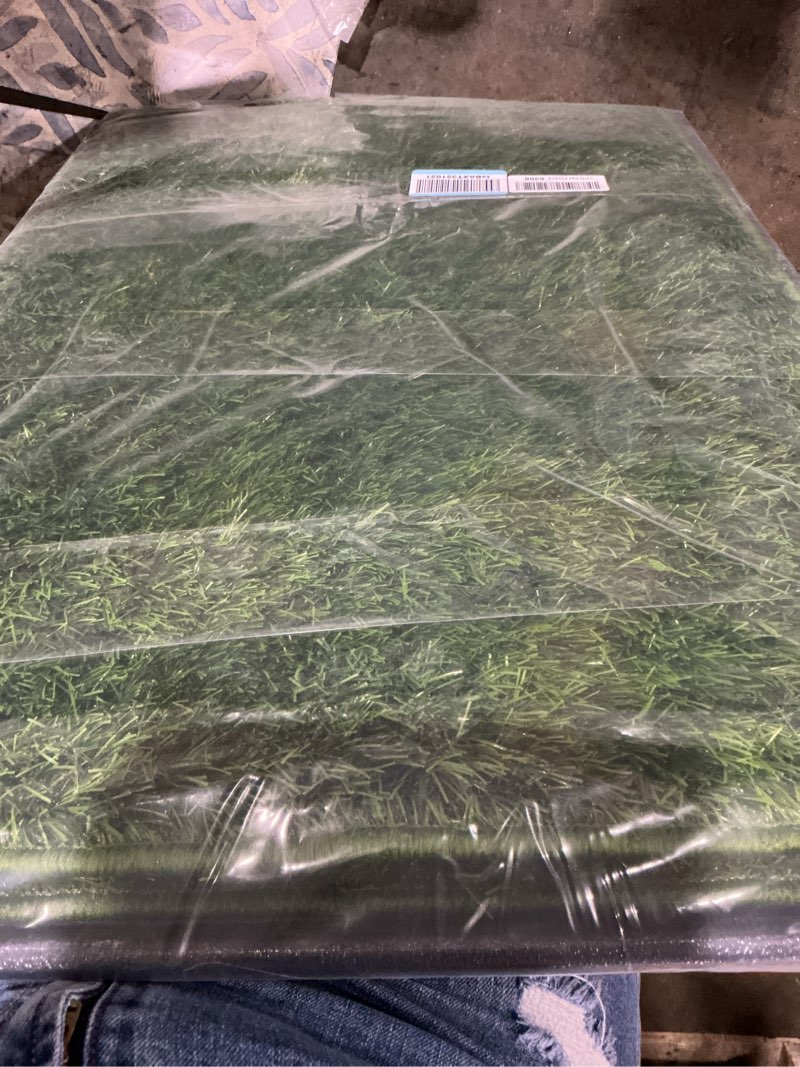 Condition photo showing Good Condition for hq4us 4legs dog grass pad with tray large 34’’×23’’, dog litter box with odor free artificial grass pee pads for dogs potty tray with hemmed edge, realistic for indoor balcony l - 34" x 23" for dog? 28'' length
