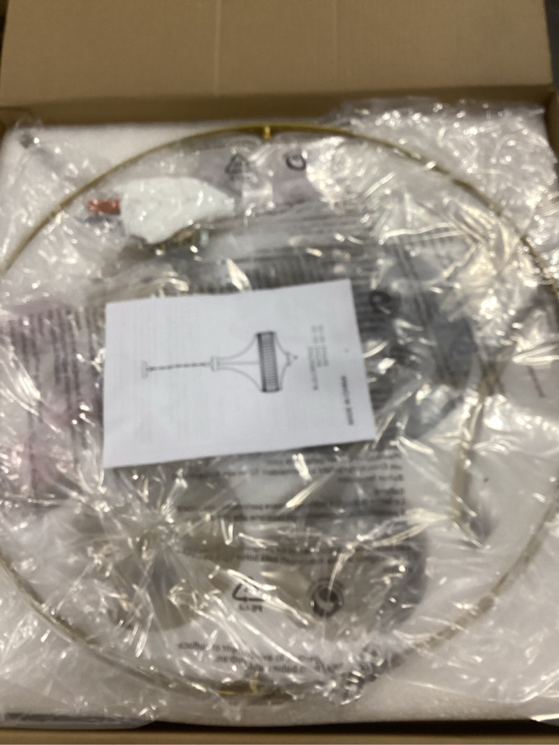 Condition photo showing New/Like New for 20" Modern Crystal Chandelier, 5-Light Gold Dinning Room Light Fixtures Over Table, Hanging Round Pendant Chandelier for Kitchen Island Entryway Bedroom Office Bathroom Stairwell