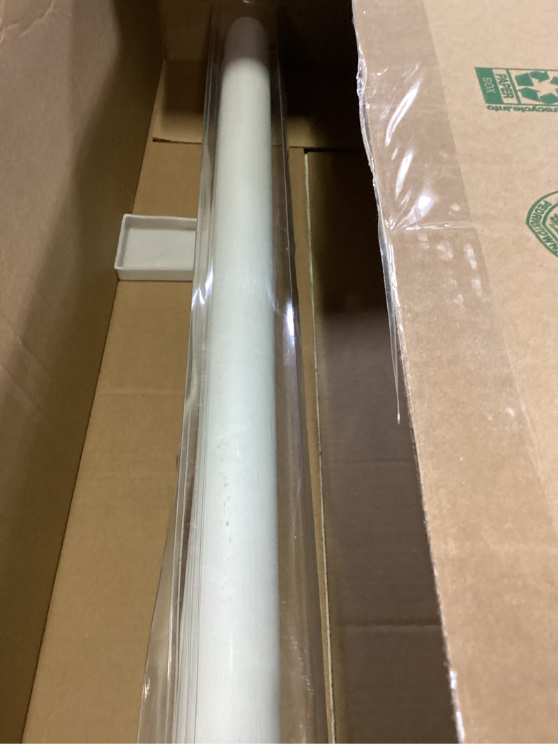 Condition photo showing As Is for 100% blackout indoor cordless roller shades for windows,room darkening rolled up blinds with spring system,thermal insulated uv protection waterproof fabric for home office (white,34"w x 72"h) white 34"w x 72"h