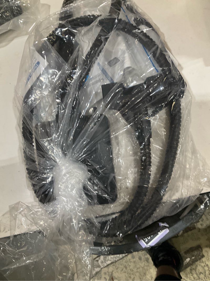 Condition photo showing As Is for makefit filtered shower head black - 6 modes high pressure handheld shower head with filter mineral beads, detachable handheld showerhead set with stainless steel hose and shower arm bracket 6 modes matte black