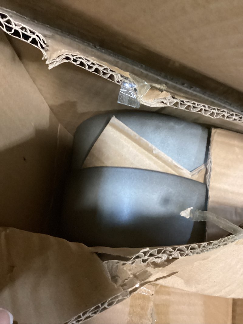 Condition photo showing Good Condition for Gibson Elite Pasco 16 Piece (Service for 4) Plates and Bowls Double Bowl Reactive Glaze Dishes Stoneware Ceramic Dinnerware Set - Grey Grey (Pasco) Service for 4 (16pcs)