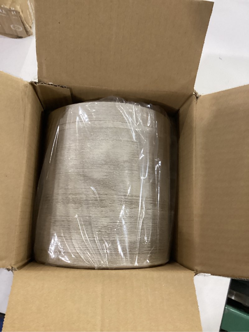 Condition photo showing Good Condition for jolly chef 100% compostable small paper plates, 200 pack 6 inch heavy duty dessert plates, disposable biodegradable eco-friendly sugarcane, bulk nature nature 6 in 200 pack