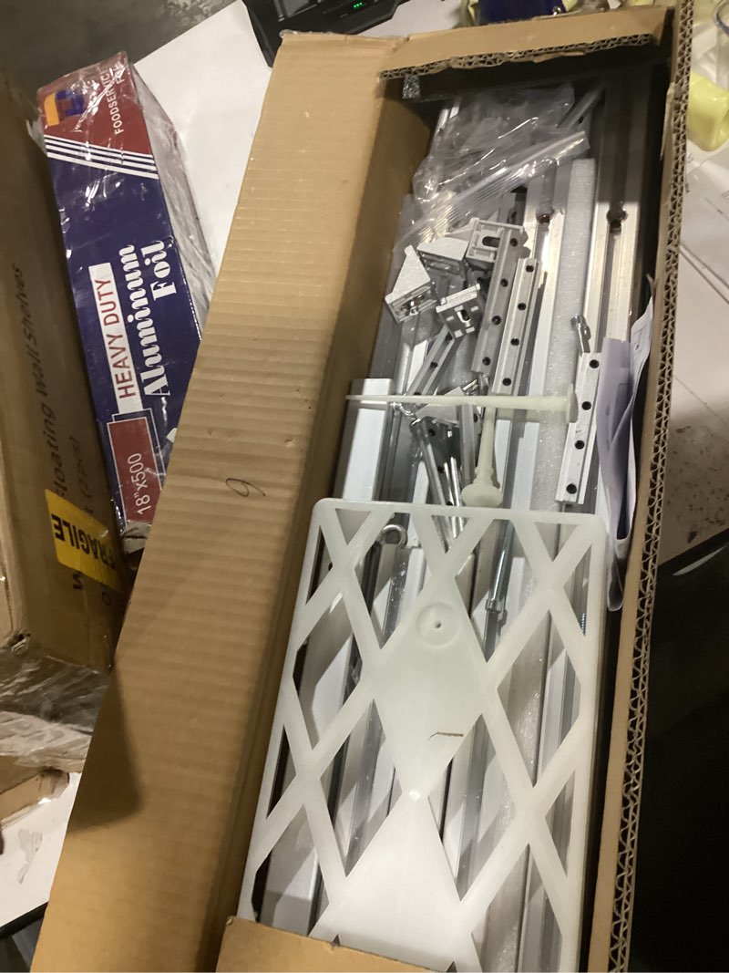 Condition photo showing As Is for rug tufting frame kit, 54 inch aluminum metal frame, carpet gun kit for machine embroidery, sewing, tapestry making