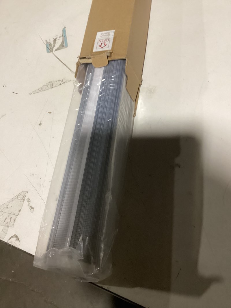 Condition photo showing Good Condition for Joydeco Cordless Zebra Blinds for Windows, Dual Layer Free-Stop Zebra Shades Privacy Light Control for Day and Night, Light Filtering Sheer Blinds for Indoor Windows (Grey, 36" W x 75" H) Grey 36" W x 75" H Ready Made