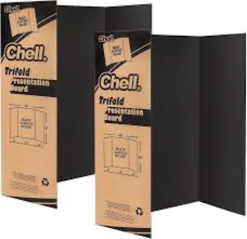 36" x 48" large trifold poster board, 2 pack