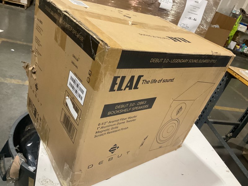 Condition photo showing Good Condition for elac debut 3.0 db63-bk bookshelf speakers, black ash (pair) - 1” aluminum dome tweeter & 6.5” aramid