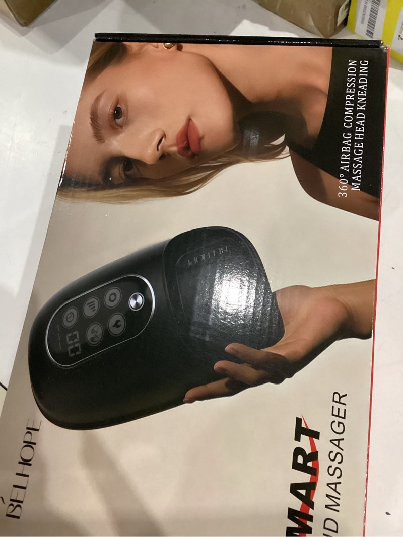 Condition photo showing Good Condition for hand massager with heat and compression, hand massage for arthritis and carpal tunnel relief, 6 intensities with wrist massager and kneading massage nodes, mother's day gifts for men women dark black