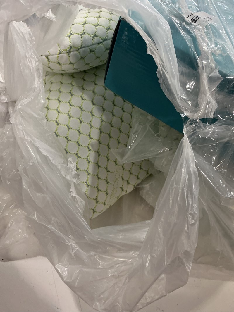 Condition photo showing As Is for oternal pregnancy pillow for pregnant women – comfortable maternity pillow for side sleepers, supports back, belly, hips, and legs, with removable & adjustable cover (green, plus) green plus