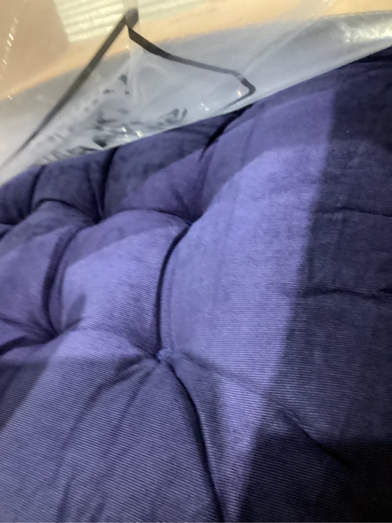 Condition photo showing Good Condition for Jerify 4 Pcs Floor Pillow Cushions 22 x 22 Inch Round Square Large Meditation Floor Pillow for Classroom Adult Meditation Picnic Party Seating Learning Daycare School (Square,Navy Blue) Square Navy Blue 4