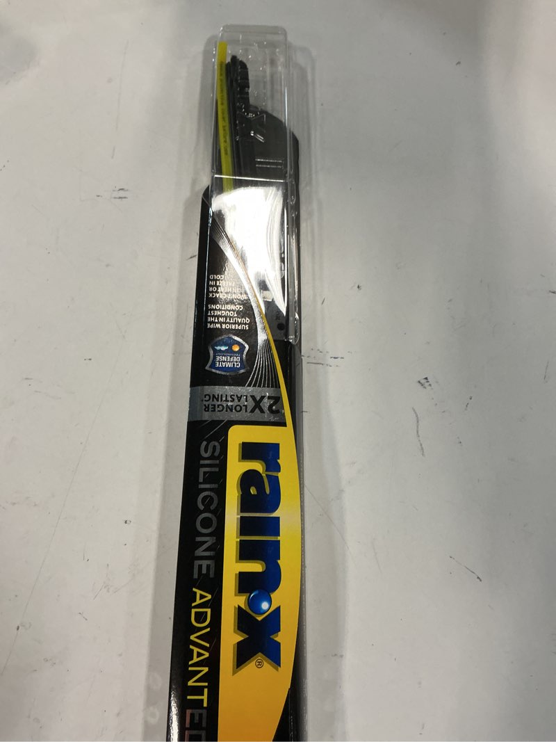 Condition photo showing New/Like New for rain-x silicone advantedge wiper blade 19" windshield wiper blades replacement, all-weather performance lasts 2x longer, premium beam, installock adapter for easy fit (pack of 1)
