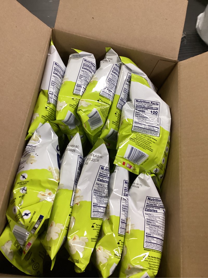 Condition photo showing New/Like New for BB ( 22/20/26) SkinnyPop Popcorn, Original, Whole Grain, Dairy-Free Snack, 0.65oz Bags (30ct) Original 0.65 Ounce (Pack of 30)