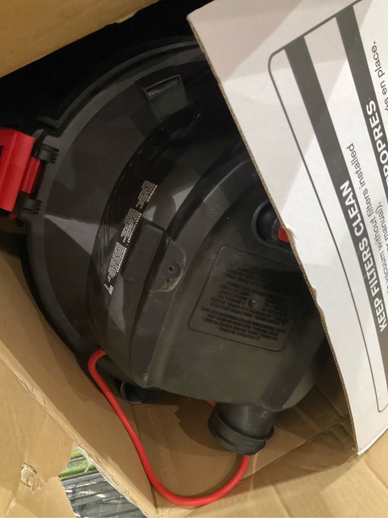 Condition photo showing As Is for shop-vac 14-gallon 6 hp corded wet/dry shop vacuum with accessories included