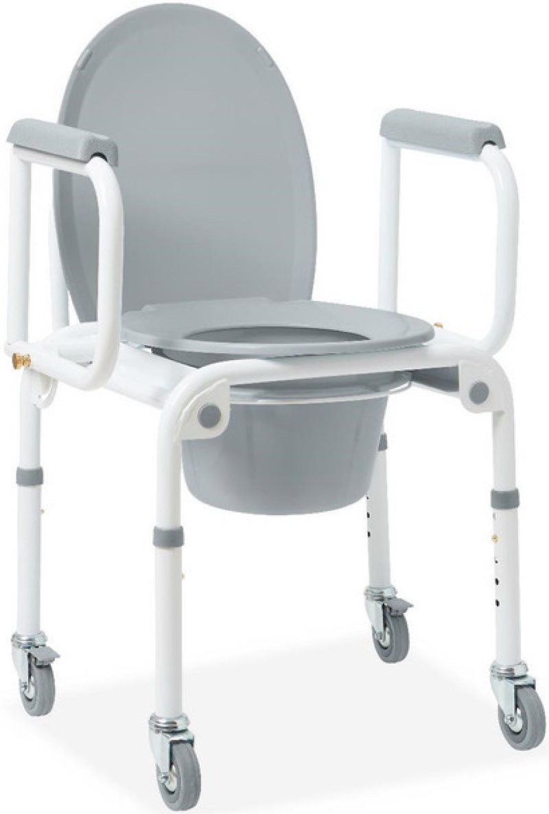  Drop Arm Commode w/ Wheels G1-303DWX1 by Medline