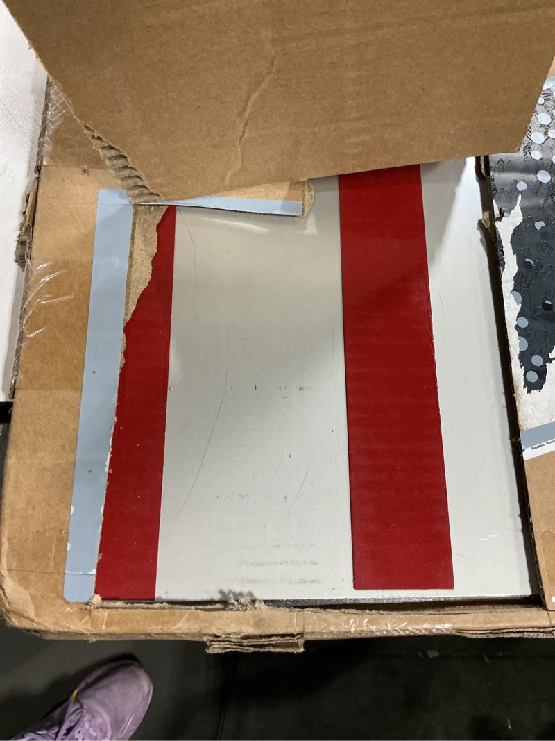 Condition photo showing Good Condition for gisafai 1 pcs 32 x 16 inch stainless steel backsplash panel hand dryer splash guard wall backsplash protector with ultra strength adhesive for bathroom, kitchen, stovetop 1 32 x 16 inches