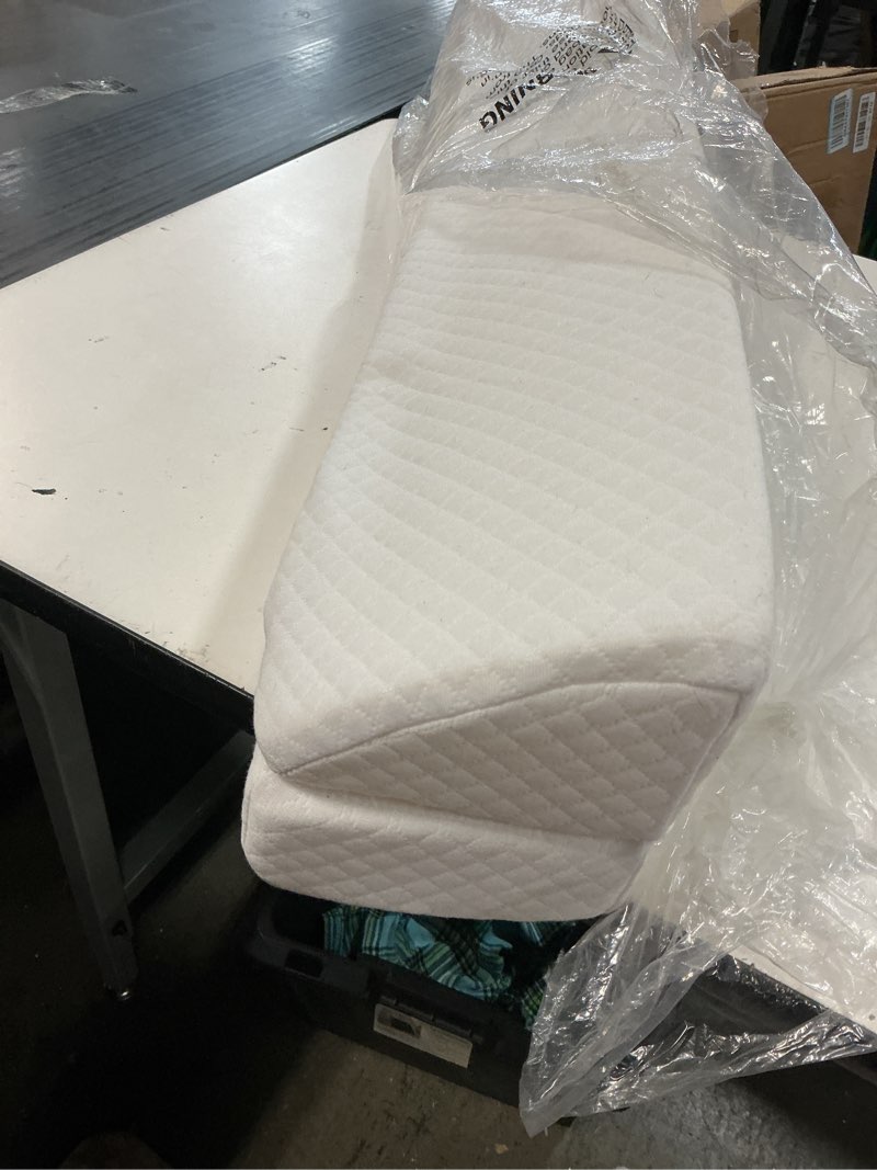 Condition photo showing As Is for similar  2 modes pillow wedge for headboard gap, foldable bed wedge pillow, bed gap filler king size fill the gap (0-7\"), mattress gap filler long pillow between headboard and mattress white king