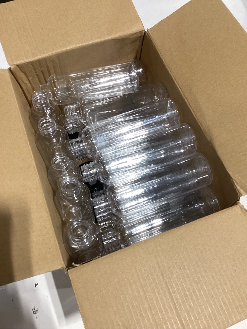 Condition photo showing As Is for 32 pack 4oz boston dispensing bottle empty round ldpe plastic squeeze dropper bottles squeeze bottle with twist top cap for liquids oils art crafts kitchen household
