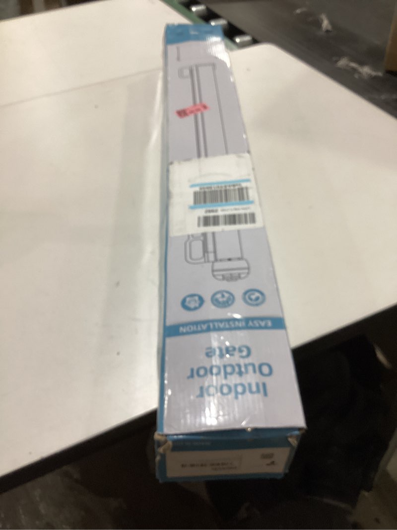 Condition photo showing As Is for probebi Retractable Baby, Child & Dog Gates for Stairs, Extends to 54" Wide 34" Tall, Use for Outdoor, Indoor, Hallways, Doorways, Deck, Porch, Black