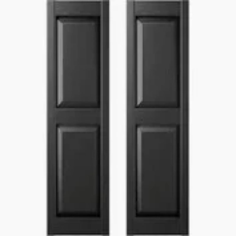 Builders Edge 14.5 in. W x 44 in. H, Custom Two Equal Panels, Raised Panel Shutters, Includes Matchi