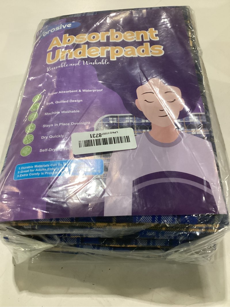 Condition photo showing As Is for non-slip bed pads for incontinence washable (36" x 52"|2 pack),waterproof bed pads,adult washable incontinence bed pads for adults,dog,kids blue 35" x 52" | 2 pack