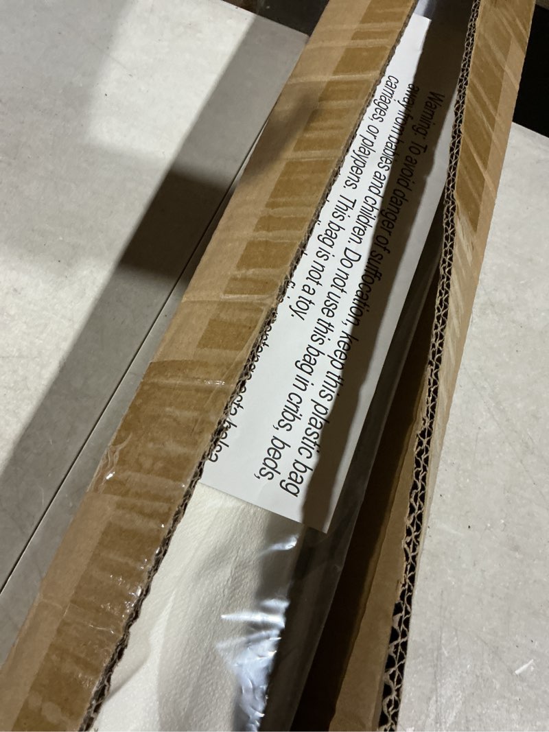 Condition photo showing Good Condition for LazBlinds Cordless Roman Shades for Windows, Light Filtering Thermal Insulated Window Blinds, Lightweight Fabric Blinds for Indoor Windows, 26" W x 60" H, Ivory Light Filtering - Ivory 26" W x 60" H