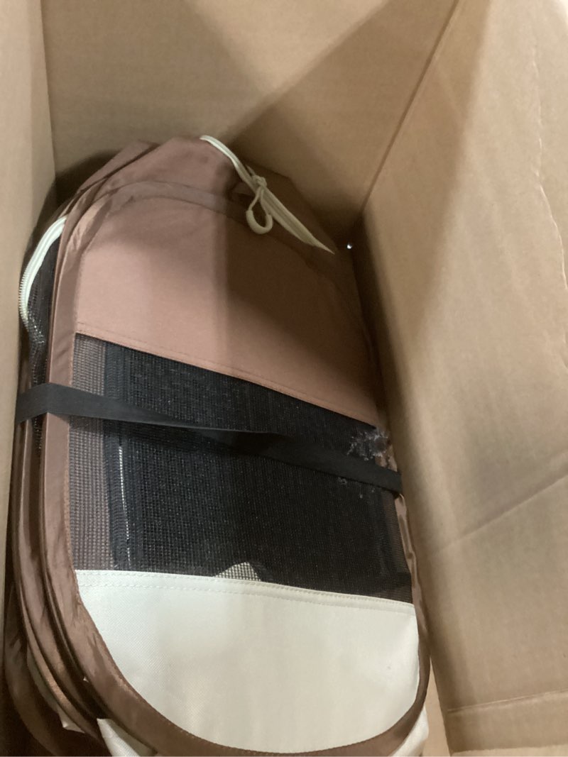 Condition photo showing As Is for kingcamp dog playpen, portable foldable cat kitten puppy tent crates 29"/36"/50" pop up pet playpen with zippered bottom & cover for indoor outdoor use (small, khaki) playpen khaki playpen-small (29.1"x29.1"x16.9")