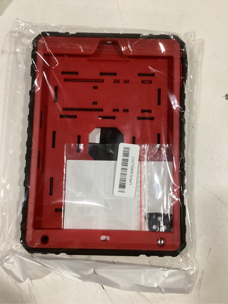 Condition photo showing Good Condition for Case for iPad 9th/8th/7th Generation 2021/2020/2019(10.2 inch), Heavy Duty Military Grade Shockproof Rugged Protective 10.2" Cover with Built-in Stand for iPad 9 8 7 Gen (Black+Red) Black+Red+Black
