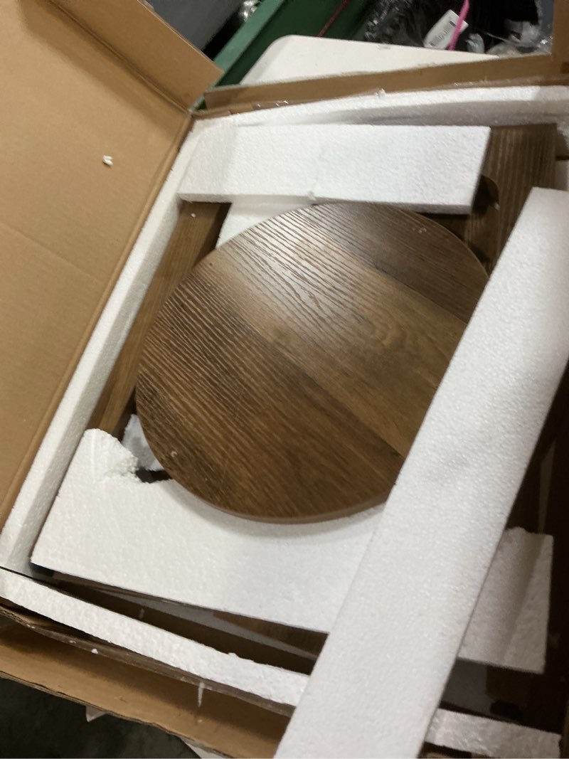 Condition photo showing Good Condition for vasagle maezo collection - side table, 2-tier small square end table, nightstand with tapered legs, curved transitions, for small spaces, living room, bedroom, honey brown ulet236k01 honey brown 1 pack