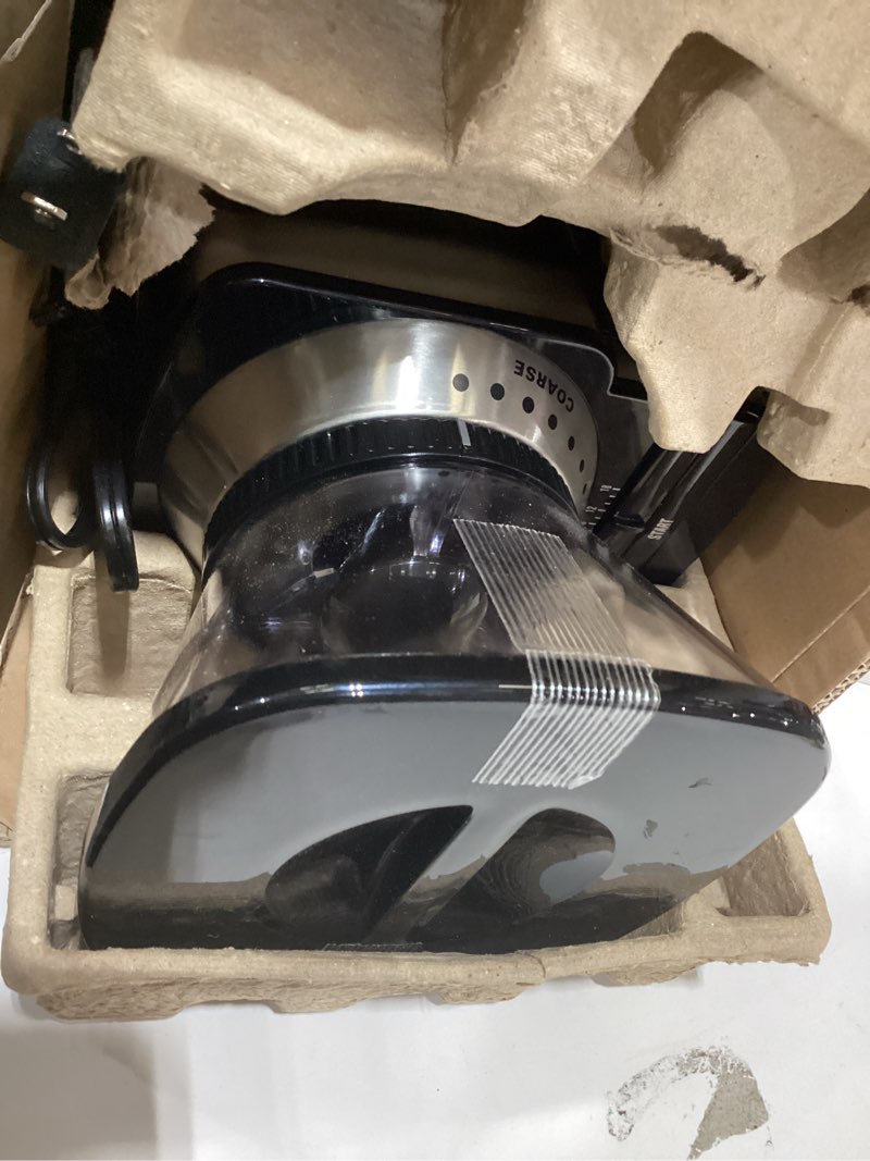 Condition photo showing As Is for Cuisinart Coffee Grinder, Electric One-Touch Automatic Burr Coffee Grinder with 18-Position Grind Selector, Cup Size Selector for 4 – 18 Cups, DBM-8P1, Black Stainless Burr Mill Stainless Steel