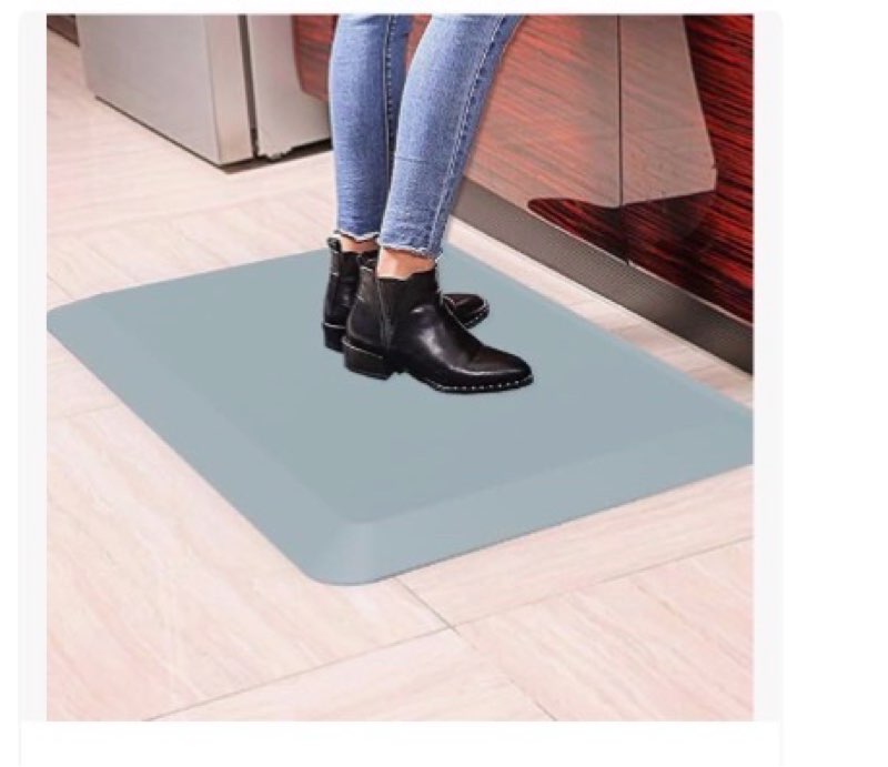 HEALEG 1" Extra Thick Anti Fatigue Floor Mat 50" L x 17" W,Kitchen Mat, Standing Desk Mat,140D Advan