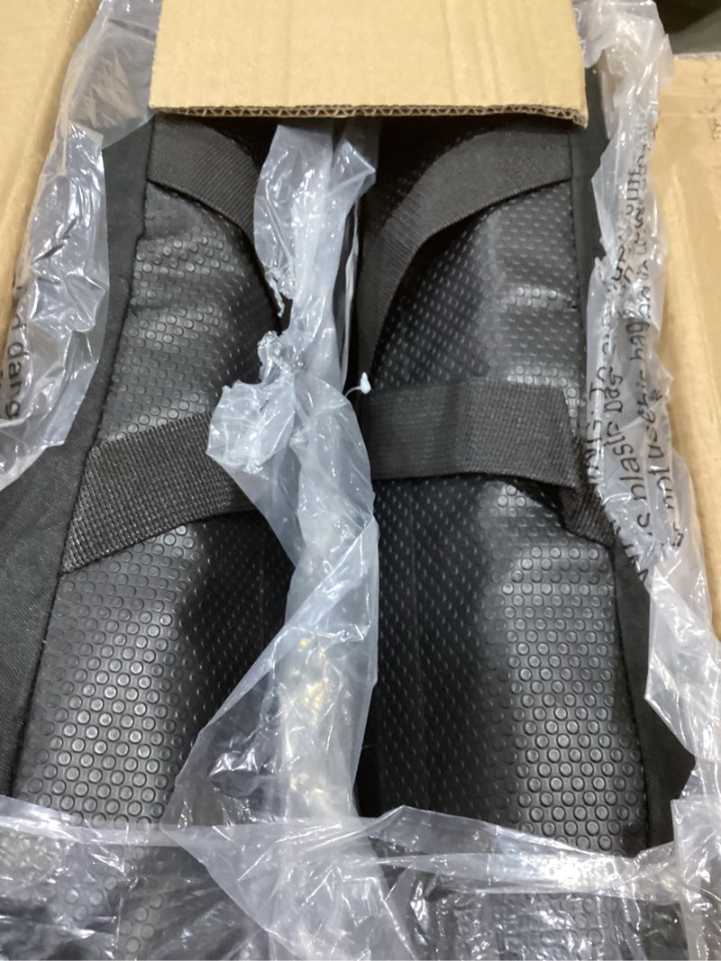 Condition photo showing New/Like New for wide stadium seats with back support 2 pack, exclusive "sofa style" design extra thick bleacher chairs with back and cushion, 6 reclining positions - ultimate comfort for sports events (black, 22.5") wide|22.5"|2 pack (with hooks) black