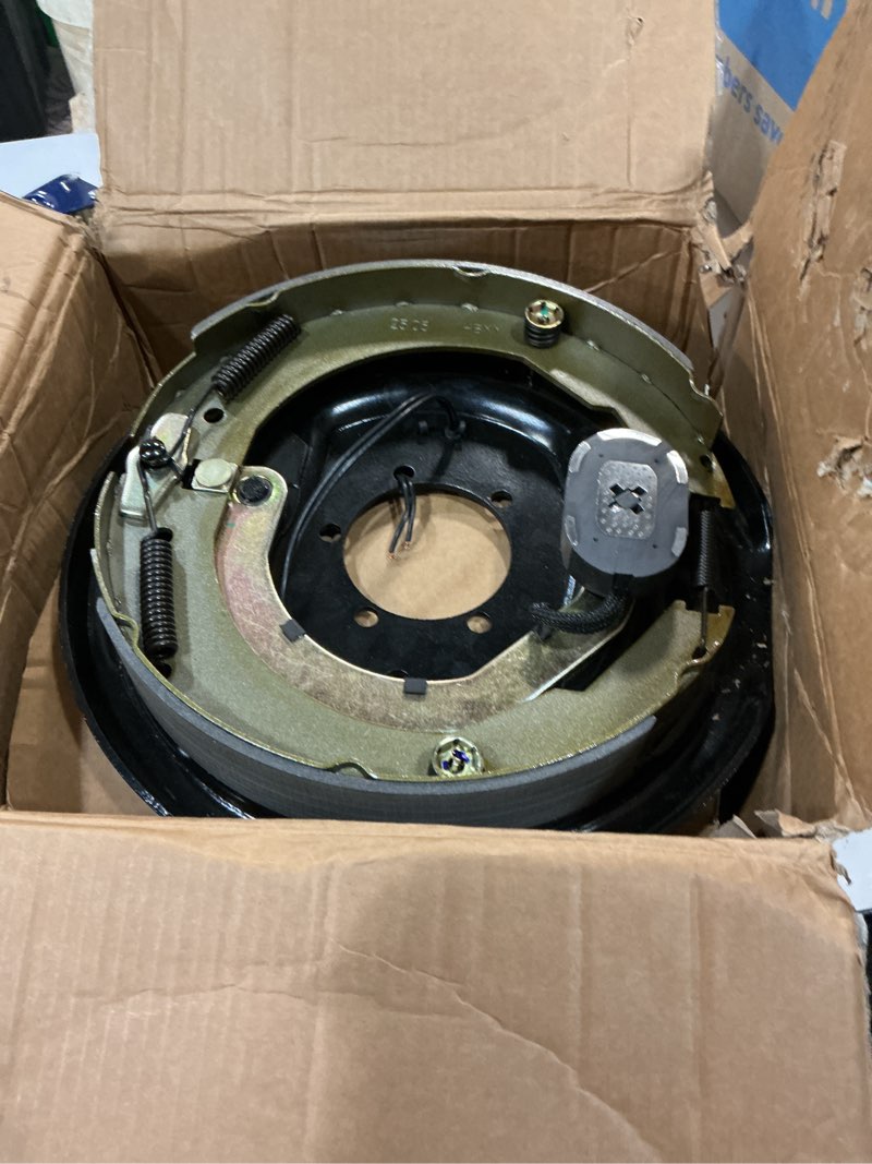 Condition photo showing New/Like New for jdmspeed 12"x 2" electric trailer brake assembly replacement for most 5200 to 7000 lbs trailer axles pair left and right electric and hydraulic brake replace 023-180-00 023-181-00 brakes