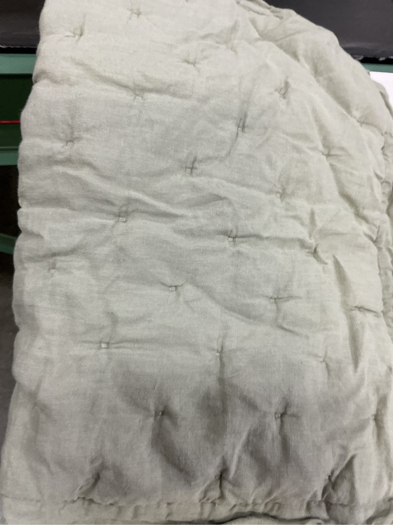 Condition photo showing Good Condition for european linen pillowcases set, full/queen, willowleaf